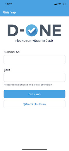 Android application D-One Filo Yönetimi screenshort