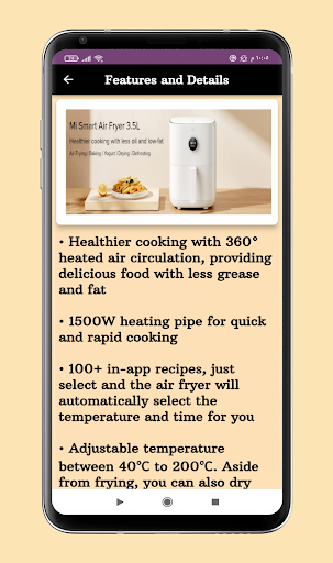 mi smart air fryer guide Screen 2