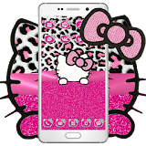 Pink Silver Diamond Leopard Kitty Theme icon