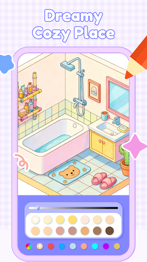 Cute Doll Cozy Coloring Book