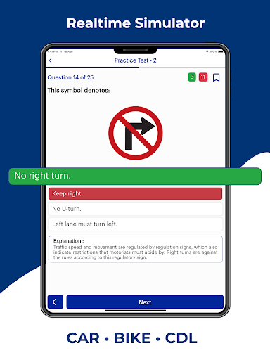 Screenshot of Washington DOL Permit Practice