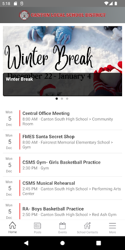 Android application Canton Local School District screenshort
