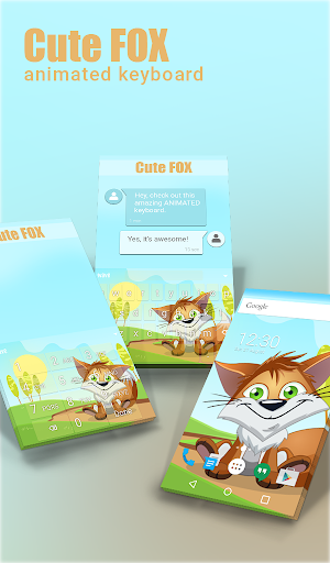 Android application Cute Fox Animated Keyboard screenshort