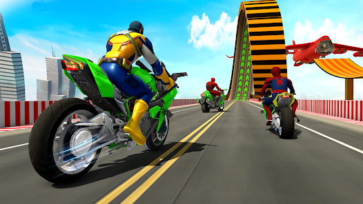 Super hero gt Stunt Biker Race apkdebit screenshots 20