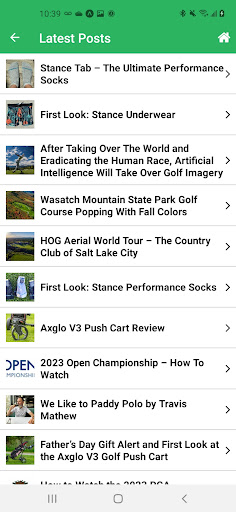Hooked on Golf Blog Screen 2
