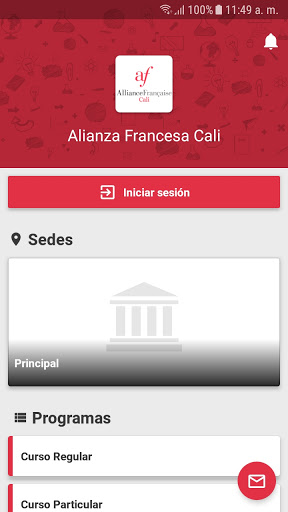Android application Alianza Francesa Cali screenshort