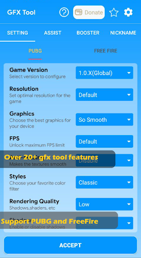GFX Tool for PUBG Freefire  APK screenshots 1