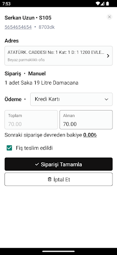 Saha Sipariş Screen 3