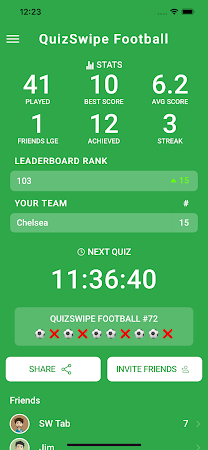 Game screenshot QuizSwipe Football mod apk