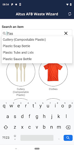 Altus AFB WasteWizard Screen 3