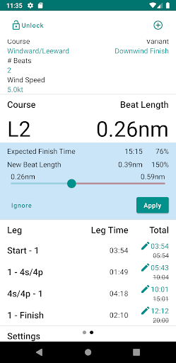 Android application Beat Length Calculator screenshort