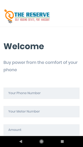 Android application TheReserve Estate Power screenshort