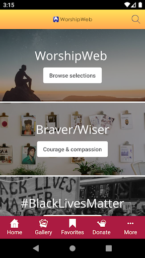 Android application UU WorshipWeb Library screenshort