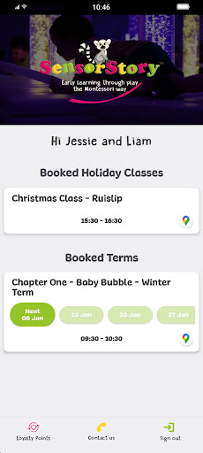 SensorStory Baby Classes Screen 2