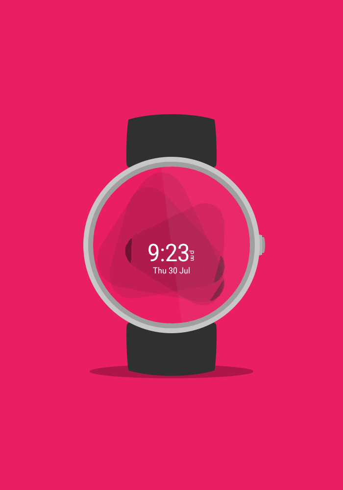 Android application simple watch face screenshort