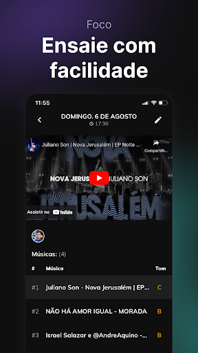 Android application WorshipNotes screenshort