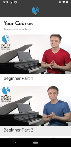 Android application Voice Lessons to the World screenshort