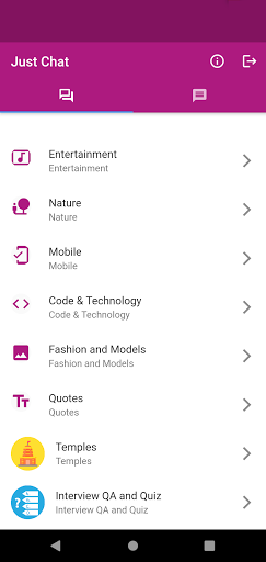 Just Chat Screen 3