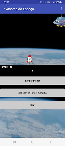 Android application Invasores do Espaço screenshort