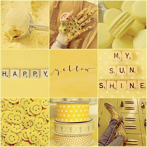 yellow aesthetic wallpaper logo