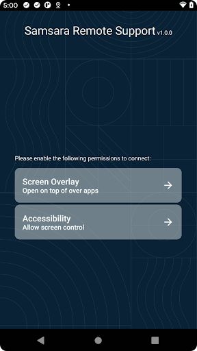 Samsara Remote Support Screen 2