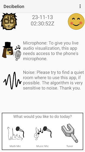 Android application Decibelion screenshort