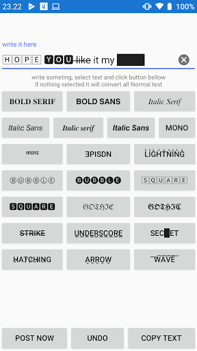 Strike Text - Post Composer