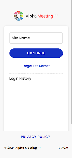 Android application Alpha Meeting screenshort