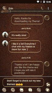 SMS Messages Leather Brown