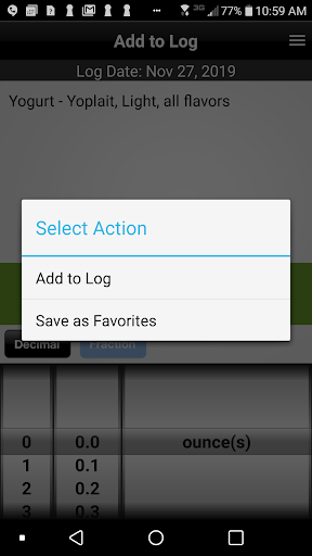 Android application vivireFIT screenshort