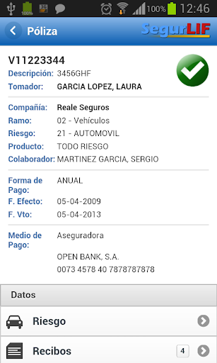 SegurLIF Movil Screen 2