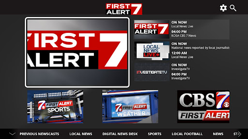 Screenshot of First Alert 7 News