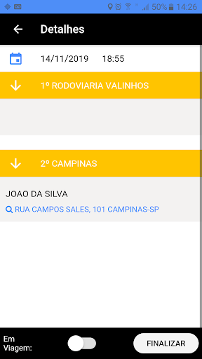 P2TEC Transporte Screen 2