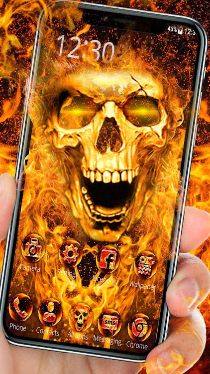 Scary Fire Skull Launcher Them by Best Launcher Theme & Wallpapers Team  2019 - (Android Apps) — AppAgg