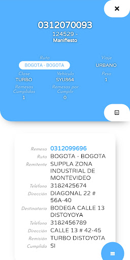 Android application CesRed | Conductor screenshort