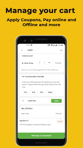 Delivery Babu - Order Online Screen 3