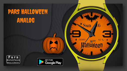 Android application Pars Halloween Watch Face screenshort