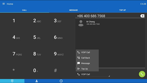 Screenshot of ActionVoip