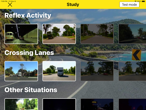 Screenshot of Hazard Perception Test AU 2025