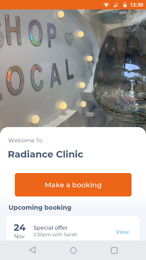Android application Radiance Clinic screenshort