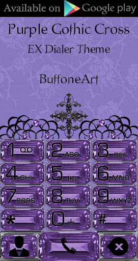 Purple Gothic Cross 3D Next La Screen 3