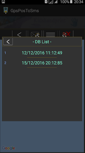 GPS position to sms Pro Screen 3
