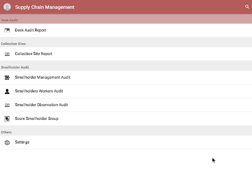 Android application Supply Chain Management screenshort