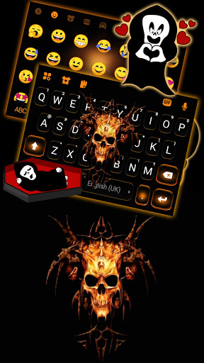 Evil Skull Keyboard Background Screen 3