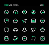 screenshot of GreenLine Icon Pack : LineX