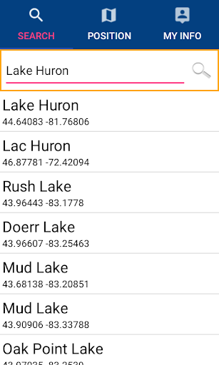 Lake Huron GPS Map Navigator Screen 2