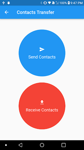 Android application Contact Transfer screenshort