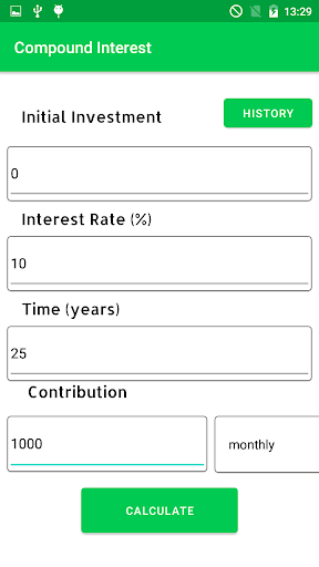 Compound Interest Calculator Screen 2