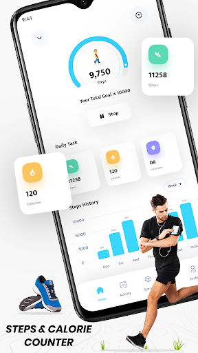 Android application Pedometer - Step Tracker screenshort