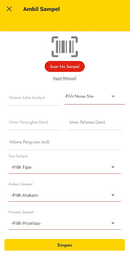 LubeAnalyst Tracker Screen 2